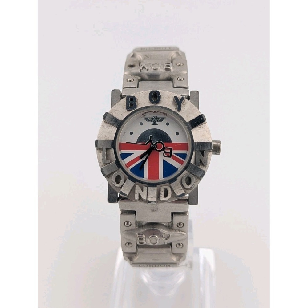 Vtg Rare Boy London Chunky Metal Watch Y2K / 90's - New Battery - Works Well